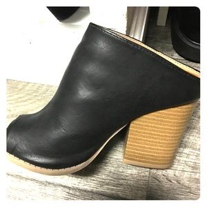 Black Heel Mules